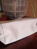 10" Canvas Fabric Zipper Pouch Bags with Gusset