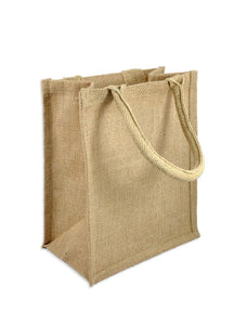 Small Size Burlap Jute Tote Bags in Bulk, Set of 12