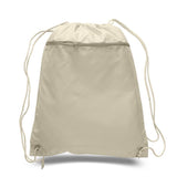 Polyester Sports Drawstring Backpack with Front Zippered Pocket