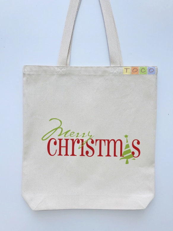 Christmas Gift Canvas Tote Bags