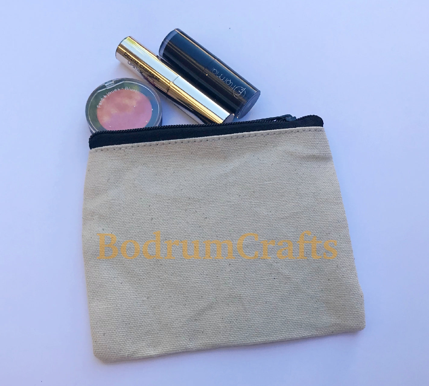 Canvas Zipper Pouch Bags, Small Makeup Organization Bags Bulk