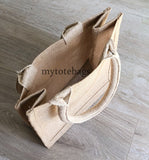 wedding bag Small Size Burlap Jute Tote Bags BB01