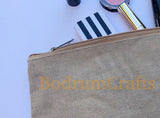 Jute Blend Zipper Pouch Bags, Multi-Purpose Travel Makeup Bags Cheap Wholesale