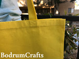 Yellow Color Heavy Duty Canvas Tote Bags, Shipping Grocery Totes Wholesale