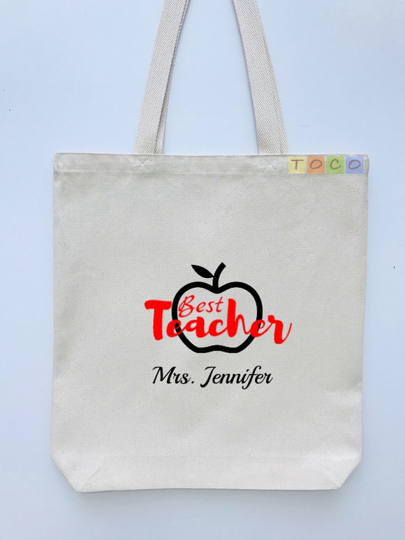 Teacher Canvas Gift Tote Bags tocobags