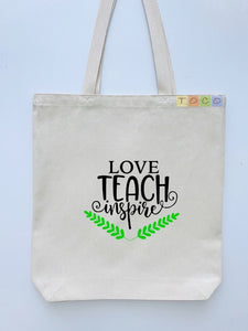 Teacher Canvas Gift Tote Bags tocobags
