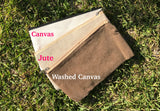Wholesale Canvas Cotton, Burlap Jute and Washed Canvas Zipper Pouch Makeup Bags Bulk