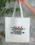 Personalized Wedding Canvas Gift Tote Bags, Bride Tribe, Bridesmaid Gift Bags, PWB17