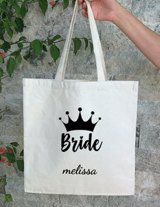Personalized Wedding Canvas Gift Tote Bags, Mother of the Bride, Bridesmaid Gift Bags, PWB20