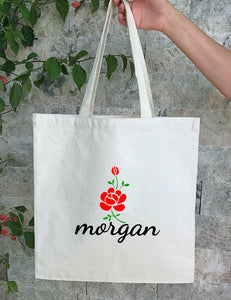 Personalized Wedding Canvas Gift Tote Bags, Custom Bride Bags, PWB22