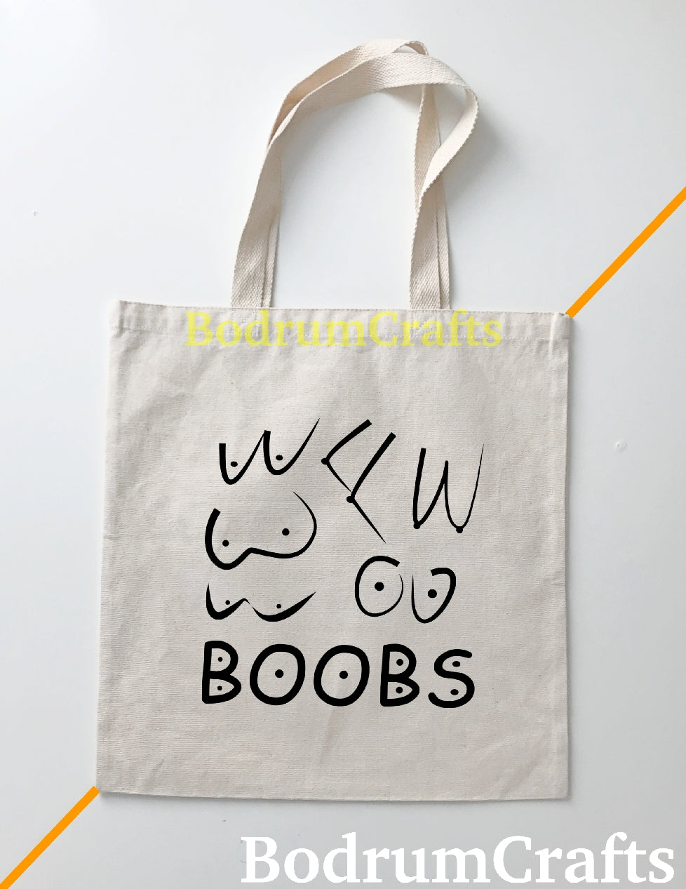 Custom Funny Canvas Gift Tote Bags in Bulk, Boobs Printed Bags Personalized