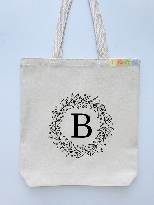Monogrammed Canvas Tote Bags, MB03