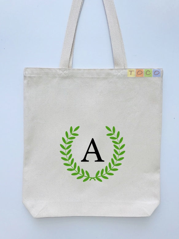 Monogrammed Canvas Tote Bags, MB05