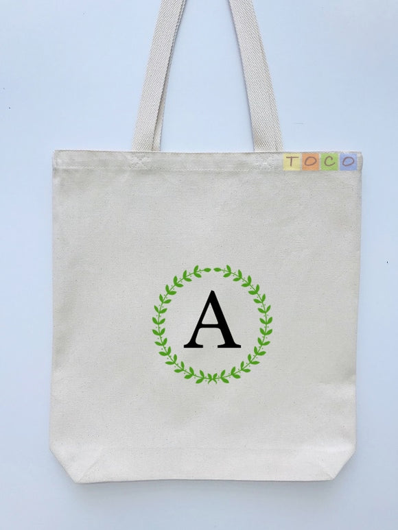 Monogrammed Canvas Tote Bags, MB06