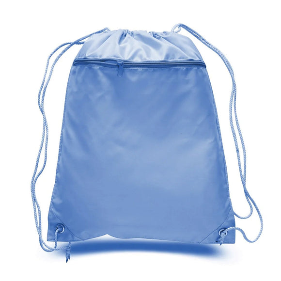 Wholesale Drawstring Backpacks with Front Zipper Pocket