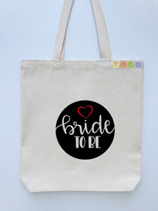 Bride To Be Canvas Tote Bags BB14