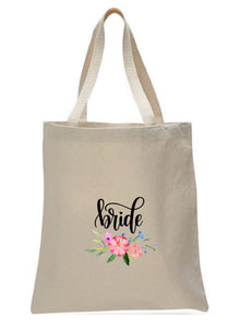 Wedding Canvas Gift Tote Bags, Party Gifts, Bride, WB50