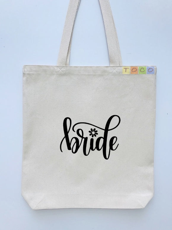 Bride Canvas Tote Bags