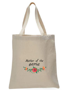 Wedding Canvas Gift Tote Bags, Party Gifts, Mother of the Bride, WB45