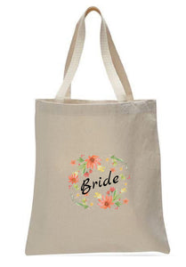 Wedding Canvas Gift Tote Bags, Party Gifts, Bride, WB41