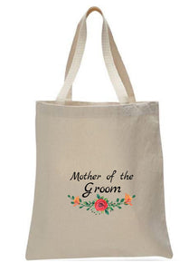 Wedding Canvas Gift Tote Bags, Party Gifts, Mother of the Groom, WB44