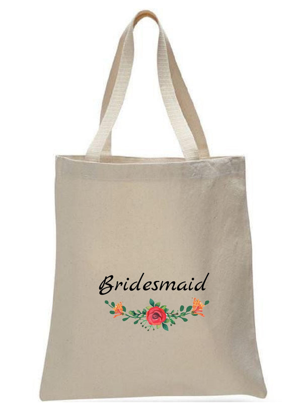 Wedding Canvas Gift Tote Bags, Party Gifts, Bridesmaid, WB46