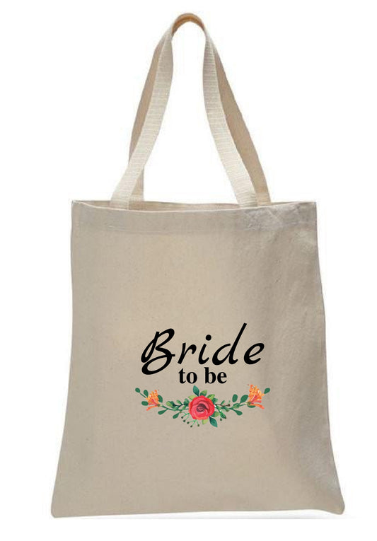 Wedding Canvas Gift Tote Bags, Party Gifts, Bride, WB47