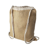 wholesale Natural Burlap Jute Drawstring Backpacks