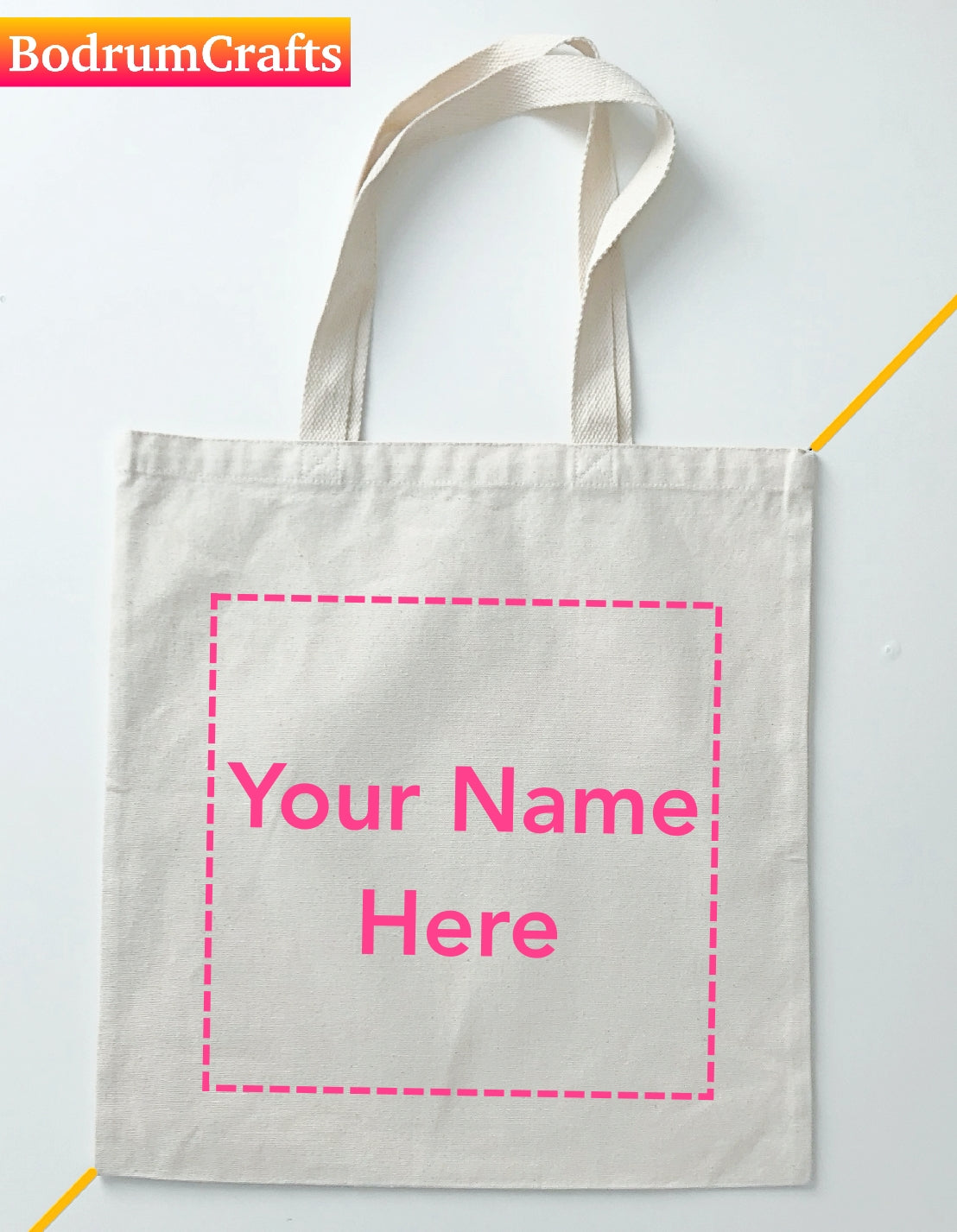 canvas tote bag with name