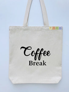 Coffee Break Design Canvas Tote Bags