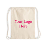 Custom Personalized Cotton Drawstring Bags. Print your photo, business logo, design or art works on the backpacks.