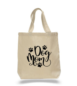 Dog Lover Tote Bags, Dog Mom Gift Canvas Bag, Dog Lovers Gifts for Women, Best Dog Mom Printed Cotton Bag