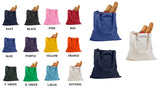 12 Eco-Pack Assorted Mix Color Wholesale Cotton Tote Bags in Bulk