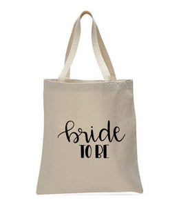 Personalized Wedding Canvas Gift Tote Bags, Bride To Be