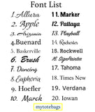Mytotebags Font Lists