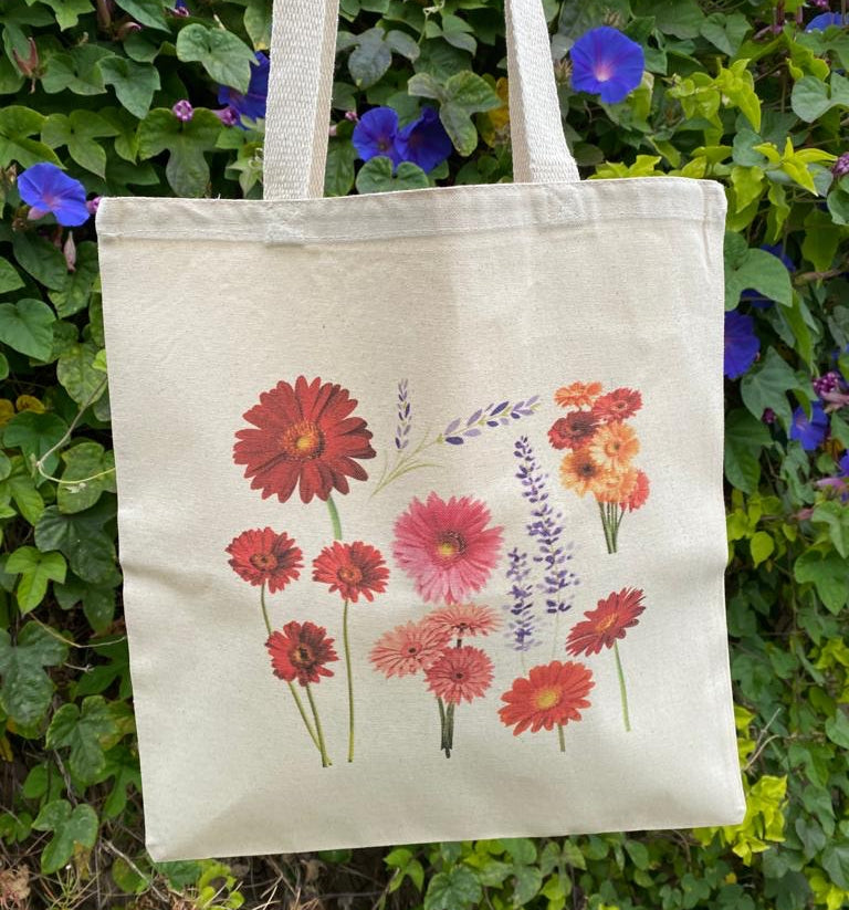 Custom Personalized Organic Canvas Tote Bags in Full Color