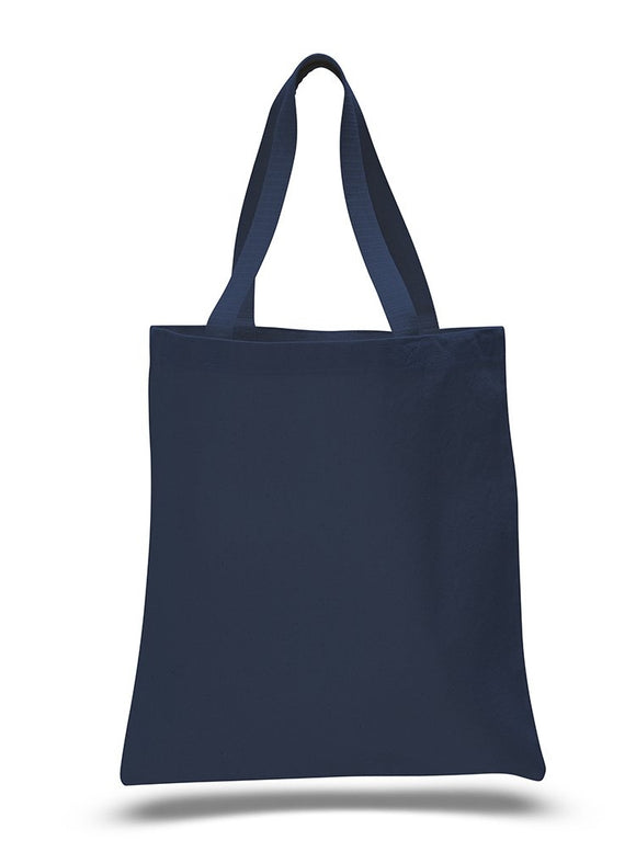 Navy Color Heavy Canvas Tote Bags with Bottom Gusset