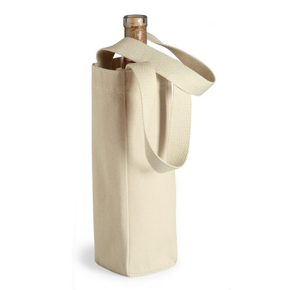 Wholesale Cheap Canvas Wine Tote Bags, Single Bottle Cheap Totes