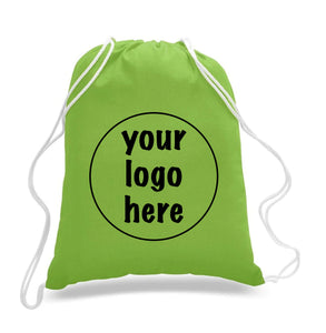 Customize Cotton Drawstring Backpacks Wholesale with Your Logo or Artworks