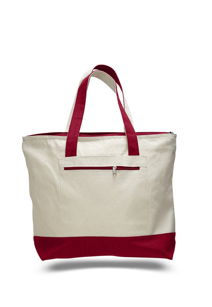 Canvas Zipper Tote Bags TB22