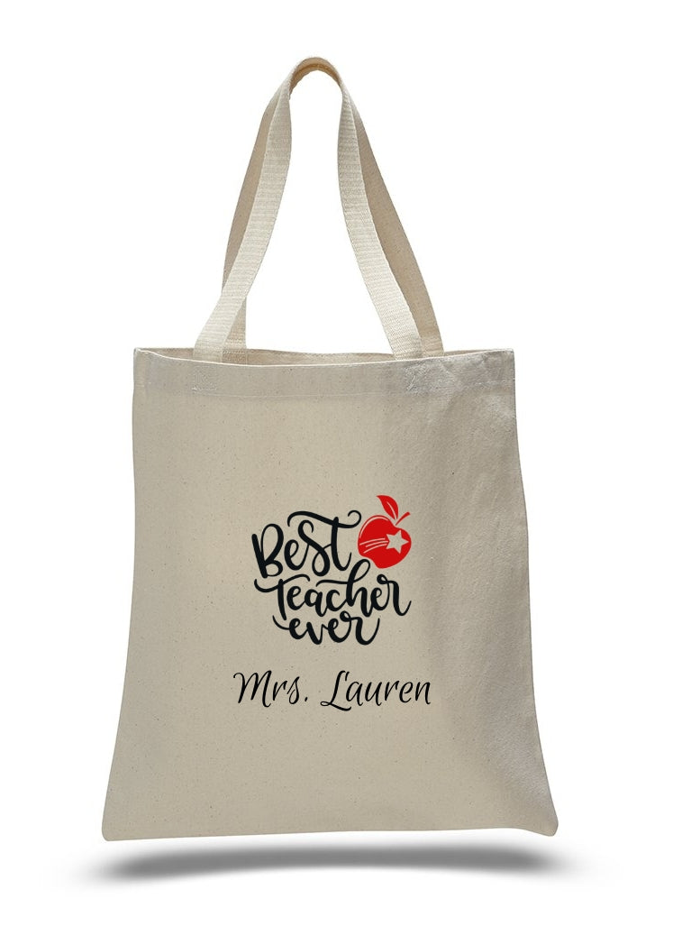 Personalized Teacher Tote Bags, Graduation Teachers Gifts, Canvas Totes TB114