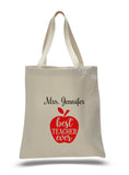 Personalized Teacher Tote Bags, Graduation Teachers Gifts, Canvas Totes TB115
