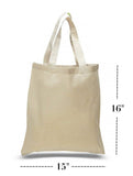 6 Eco Pack, Wholesale Blank Natural Cotton Tote Bags