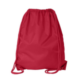 Economical Polyester Sports Drawstring Backpacks, Set of 12