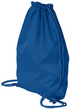 royal blue Economy Polyester Sports Drawstring Backpack, Medium Size