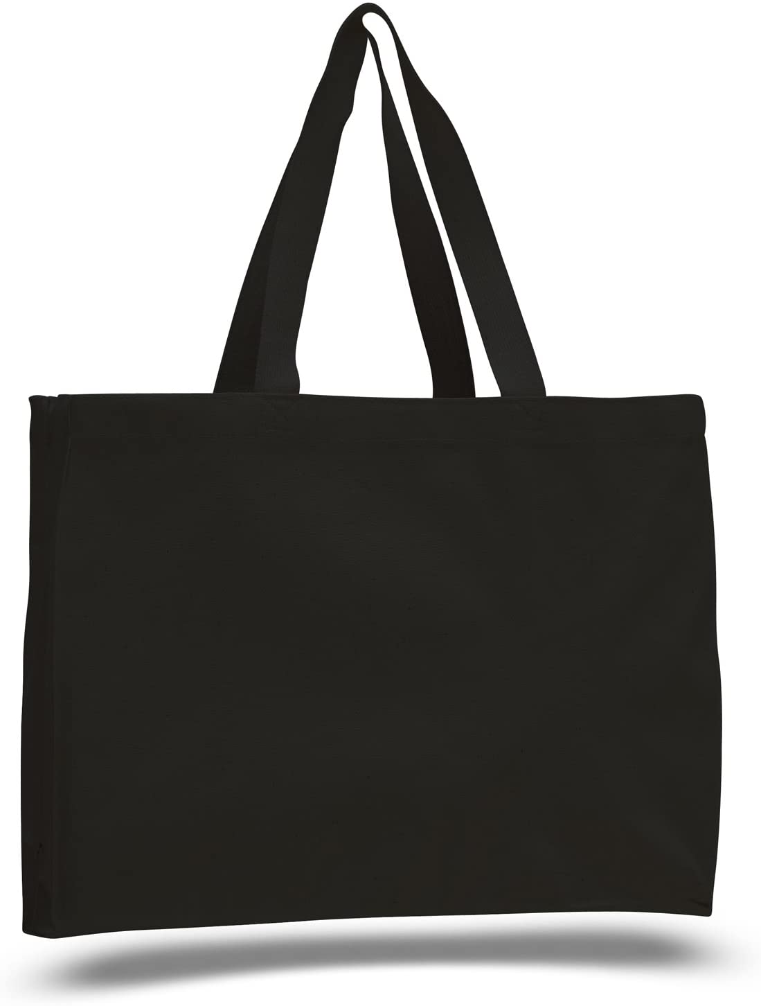 Bulk Heavy Canvas Shopping Tote Bags, Reusable Grocery Shopper Totes Wholesale black