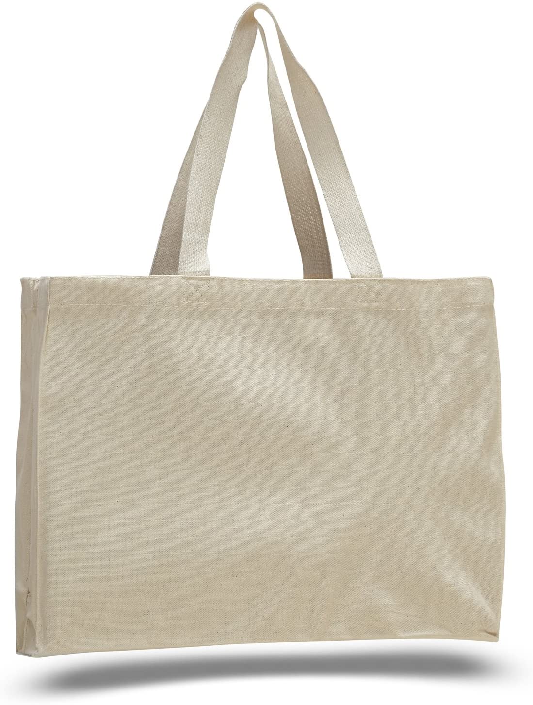 Bulk Heavy Canvas Shopping Tote Bags, Reusable Grocery Shopper Totes Wholesale natural
