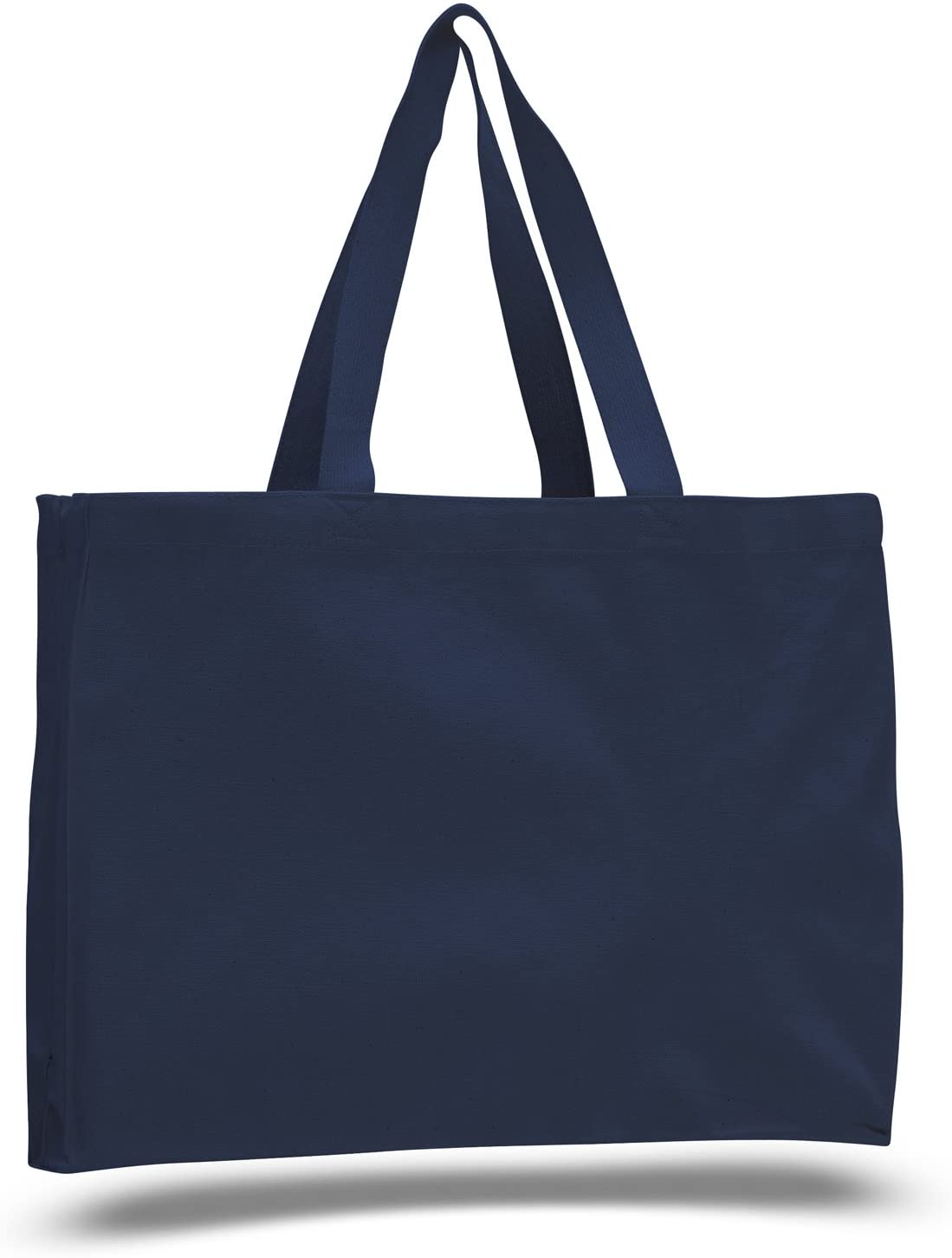 Bulk Heavy Canvas Shopping Tote Bags, Reusable Grocery Shopper Totes Wholesale navy