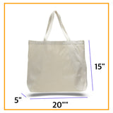 Custom Printed Jumbo Large Size Canvas Tote Bags, Personalized Totes