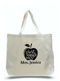 Personalized Teacher Tote Bags, Teachers Gifts, Large Canvas Totes TD100